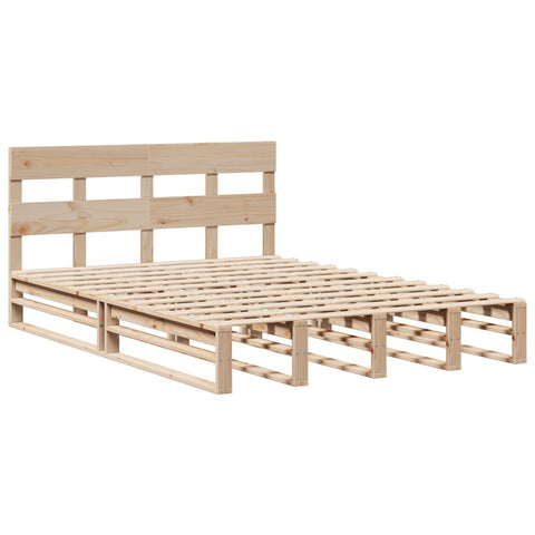 vidaXL Bed Frame without Mattress 120x190 cm Small Double Solid Wood Pine