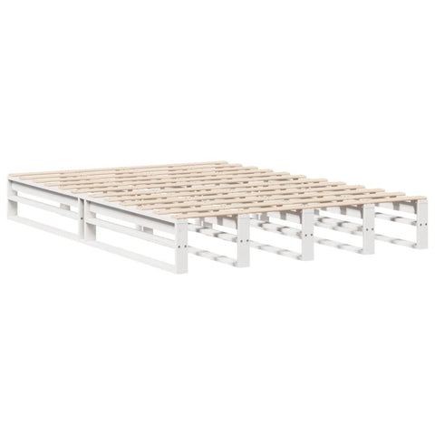 vidaXL Bed Frame without Mattress White 140x190 cm Solid Wood Pine