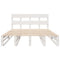 vidaXL Bed Frame without Mattress White 140x190 cm Solid Wood Pine
