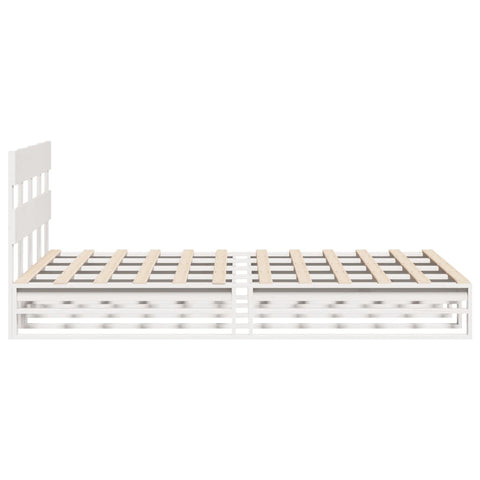 vidaXL Bed Frame without Mattress White 140x190 cm Solid Wood Pine