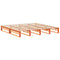 vidaXL Bed Frame without Mattress Wax Brown 180x200 cm Super King Solid Wood Pine