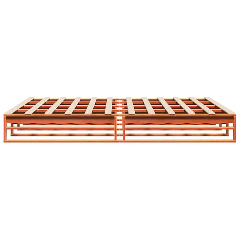 vidaXL Bed Frame without Mattress Wax Brown 180x200 cm Super King Solid Wood Pine