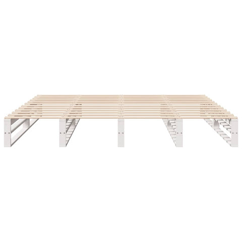 vidaXL Bed Frame without Mattress White 200x200 cm Solid Wood Pine