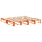 vidaXL Bed Frame without Mattress Wax Brown 200x200 cm Solid Wood Pine