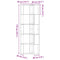 vidaXL Corner Bookcase 5-Tier White 50x50x179 cm Engineered Wood