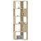 vidaXL Corner Bookcase 5-Tier Sonoma Oak 50x50x179 cm Engineered Wood