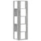 vidaXL Corner Bookcase 5-Tier Concrete Grey 50x50x179 cm Engineered Wood