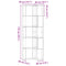 vidaXL Corner Bookcase 5-Tier Concrete Grey 50x50x179 cm Engineered Wood