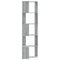 vidaXL Corner Bookcase 5-Tier Grey Sonoma 50x50x179 cm Engineered Wood