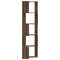 vidaXL Corner Bookcase 5-Tier Brown Oak 50x50x179 cm Engineered Wood