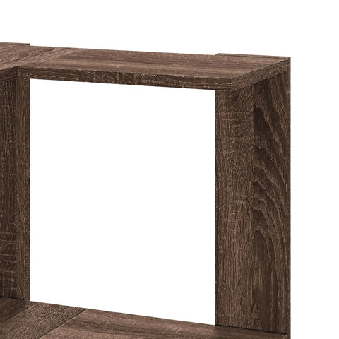 vidaXL Corner Bookcase 5-Tier Brown Oak 50x50x179 cm Engineered Wood