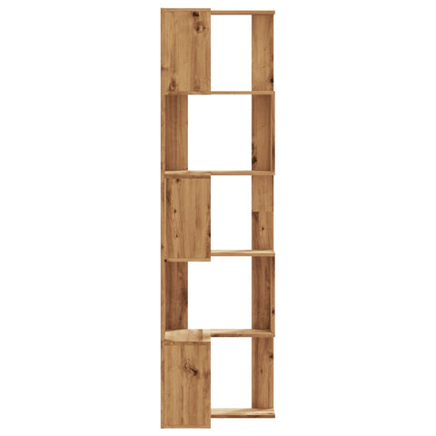 vidaXL Corner Bookcase 5-Tier Artisian Oak 50x50x179 cm Engineered Wood