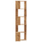 vidaXL Corner Bookcase 5-Tier Artisian Oak 50x50x179 cm Engineered Wood