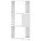 vidaXL Corner Bookcase 3-Tier White 50x50x102 cm Engineered Wood