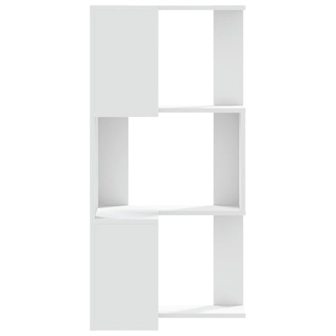 vidaXL Corner Bookcase 3-Tier White 50x50x102 cm Engineered Wood