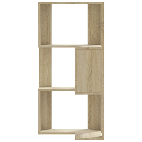 vidaXL Corner Bookcase 3-Tier Sonoma Oak 50x50x102 cm Engineered Wood