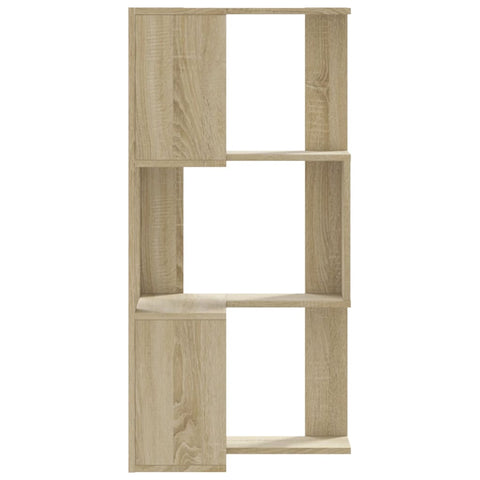 vidaXL Corner Bookcase 3-Tier Sonoma Oak 50x50x102 cm Engineered Wood