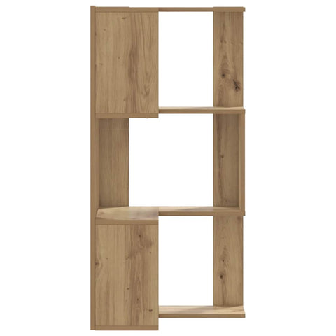 vidaXL Corner Bookcase 3-Tier Artisian Oak 50x50x102 cm Engineered Wood