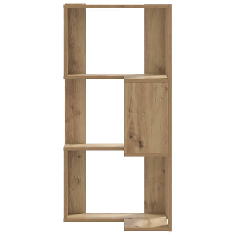 vidaXL Corner Bookcase 3-Tier Artisian Oak 50x50x102 cm Engineered Wood