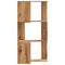 vidaXL Corner Bookcase 3-Tier Artisian Oak 50x50x102 cm Engineered Wood