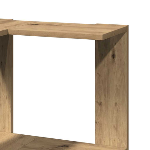 vidaXL Corner Bookcase 3-Tier Artisian Oak 50x50x102 cm Engineered Wood