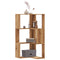 vidaXL Corner Bookcase 3-Tier Artisian Oak 50x50x102 cm Engineered Wood