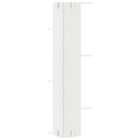 vidaXL Wall Corner Shelf White 36.5x36.5x140 cm Engineered Wood