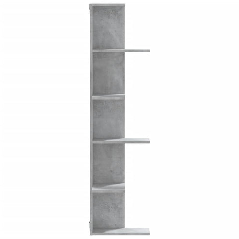 vidaXL Wall Corner Shelf Concrete Grey 36.5x36.5x140 cm Engineered Wood