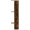 vidaXL Wall Corner Shelf Smoked Oak 36.5x36.5x140 cm Engineered Wood