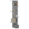 vidaXL Wall Corner Shelf Grey Sonoma 36.5x36.5x140 cm Engineered Wood