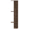 vidaXL Wall Corner Shelf Brown Oak 36.5x36.5x140 cm Engineered Wood
