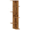 vidaXL Wall Corner Shelf Old Wood 36.5x36.5x140 cm Engineered Wood
