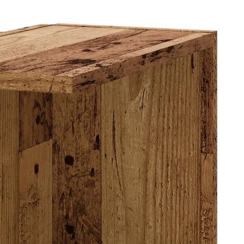 vidaXL Wall Corner Shelf Old Wood 36.5x36.5x140 cm Engineered Wood