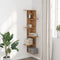 vidaXL Wall Corner Shelf Artisian Oak 36.5x36.5x140 cm Engineered Wood