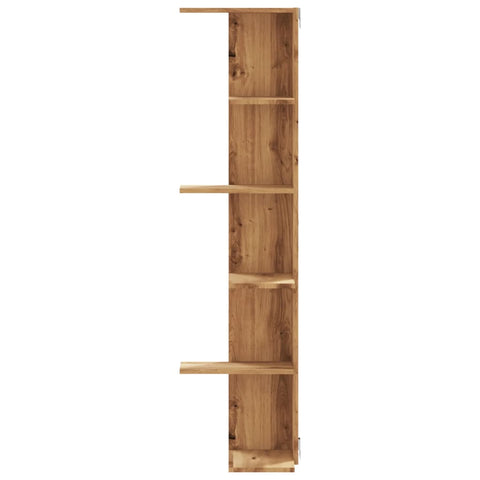 vidaXL Wall Corner Shelf Artisian Oak 36.5x36.5x140 cm Engineered Wood