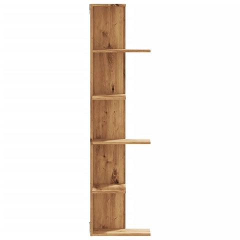 vidaXL Wall Corner Shelf Artisian Oak 36.5x36.5x140 cm Engineered Wood