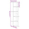 vidaXL Wall Corner Shelf Artisian Oak 36.5x36.5x140 cm Engineered Wood