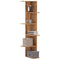 vidaXL Wall Corner Shelf Artisian Oak 36.5x36.5x140 cm Engineered Wood