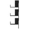 vidaXL Wall Corner Shelf Black 45x45x147 cm Engineered Wood