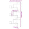 vidaXL Wall Corner Shelf Concrete Grey 45x45x147 cm Engineered Wood