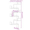 vidaXL Wall Corner Shelf Smoked Oak 45x45x147 cm Engineered Wood