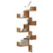vidaXL Wall Corner Shelf Old Wood 45x45x147 cm Engineered Wood