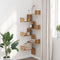 vidaXL Wall Corner Shelf Artisian Oak 45x45x147 cm Engineered Wood