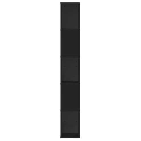 vidaXL Bookcase 5-Tier Black 80.5x23.5x162.5 cm Engineered Wood