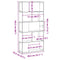vidaXL Bookcase 5-Tier Black 80.5x23.5x162.5 cm Engineered Wood