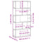 vidaXL Bookcase 5-Tier Old Wood 80.5x23.5x162.5 cm Engineered Wood