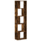 vidaXL Bookcase 5-Tier Smoked Oak 45x23.5x162.5 cm Engineered Wood