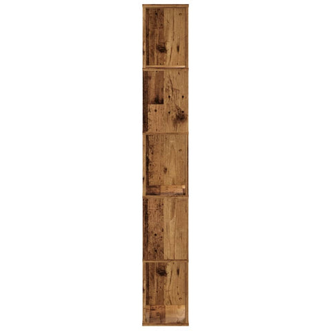 vidaXL Bookcase 5-Tier Old Wood 45x23.5x162.5 cm Engineered Wood