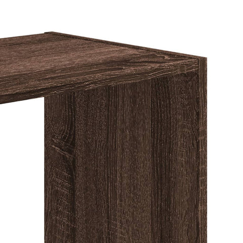 vidaXL Bookcase Brown Oak 102x32x102 cm Engineered Wood