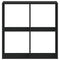 vidaXL Bookcase Black 68.5x32x68.5 cm Engineered Wood